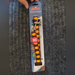 Marvel Avengers Reversible Iron Man Dog Leash - Black & Red/Orange